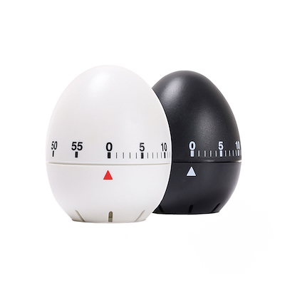 Aldente æggeur hvid/sort