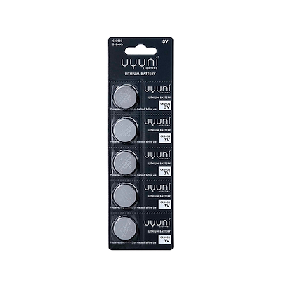 Uyuni Lithium Metal Batterier CR2032, 3V, 240MAH 5-pak