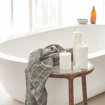 Uyuni Lighting LED bloklys hvid H10 cm D7,8 cm