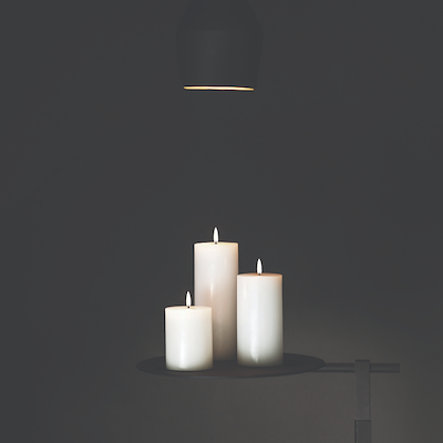 Uyuni Lighting LED bloklys hvid H 10 cm Ø 7,8 cm