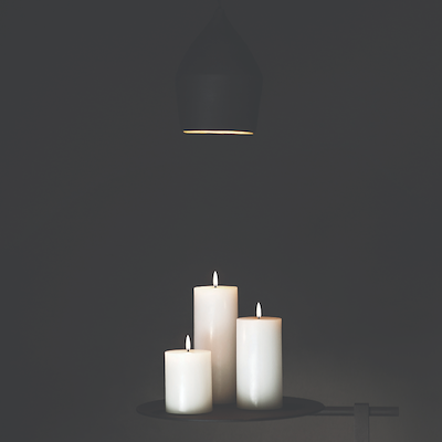 Uyuni Lighting LED bloklys hvid H 15 cm Ø 7,8 cm