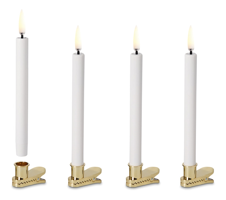 Uyuni Lighting LED juletræslys med clips guld 4 stk. H13 cm