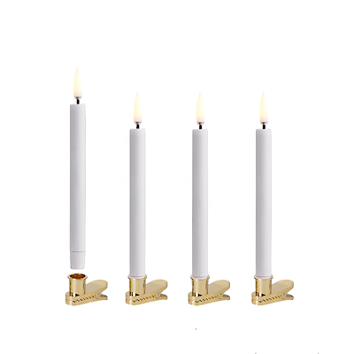 Uyuni Lighting LED juletræslys med clips guld 4 stk. H13 cm