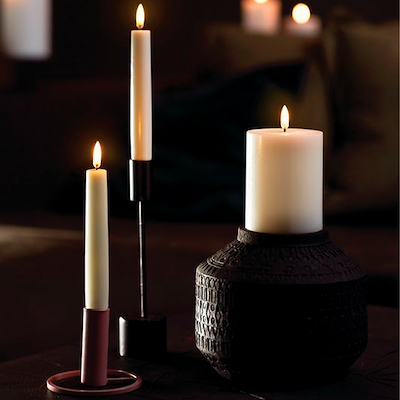 Uyuni Lighting LED stagelys 2 stk. hvid H15 cm