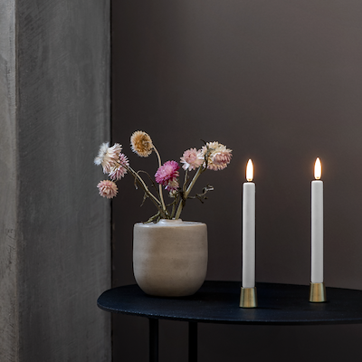 Uyuni Lighting LED stagelys 2 stk. hvid H 15 cm