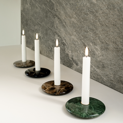 Uyuni Lighting LED stagelys 2 stk. hvid H 15 cm