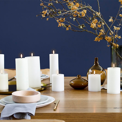 Uyuni Lighting LED bloklys hvid H10,1 cm D5,8 cm