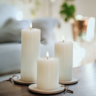 Uyuni Lighting LED bloklys hvid H10,1 cm D5,8 cm