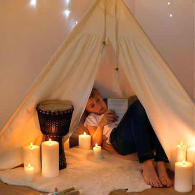 Uyuni Lighting LED bloklys hvid H10,1 cm D5,8 cm