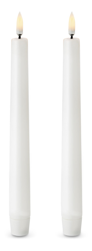 Highland Modig Sanktion Uyuni LED Stagelys 2 stk. Ø2,3 x H20 cm hvid | Kop & Kande