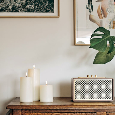 Uyuni Lighting LED bloklys hvid H25 cm D10,1 cm