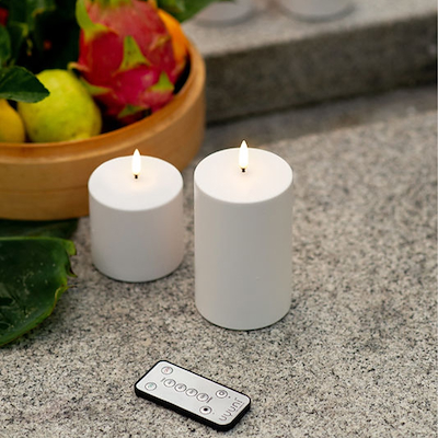 Uyuni Lighting Outdoor LED bloklys hvid H17,8 cm D7,8 cm