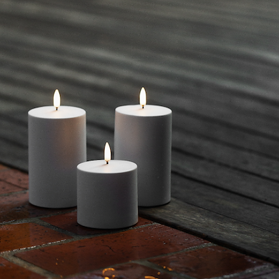 Uyuni Lighting Outdoor LED bloklys hvid H17,8 cm D7,8 cm