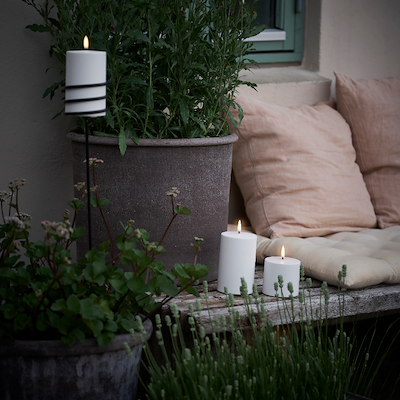 Uyuni Lighting Outdoor LED bloklys hvid H17,8 cm D7,8 cm