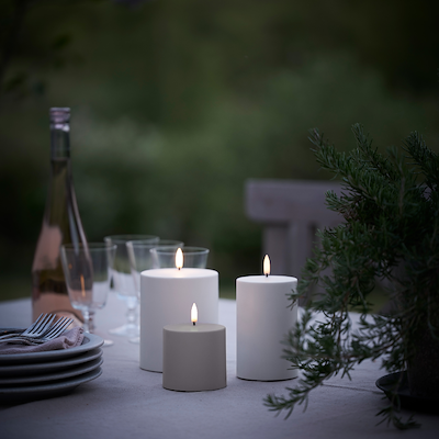 Uyuni Lighting Outdoor LED bloklys hvid H17,8 cm D7,8 cm