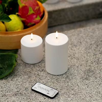 Uyuni Lighting Outdoor LED fyrfadslys hvid H7,8 cm