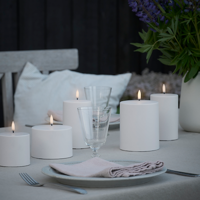 Uyuni Lighting Outdoor LED fyrfadslys hvid H7,8 cm