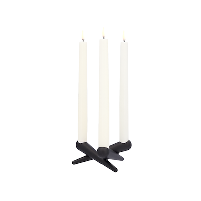Uyuni Lighting Bonfire lysestage mat sort 14,5 cm