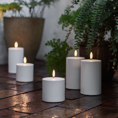 Uyuni Lighting Outdoor LED bloklys hvid H12,8 cm