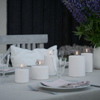 Uyuni Lighting Outdoor LED bloklys hvid H12,8 cm