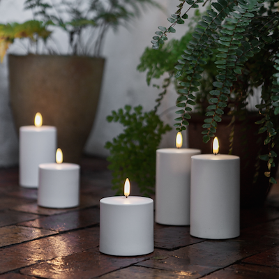 Uyuni Lighting Outdoor LED bloklys hvid H17,8 cm D10,1 cm