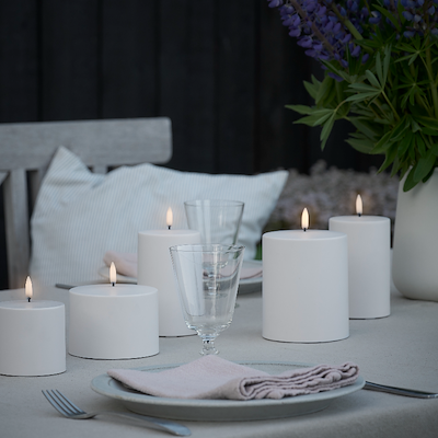 Uyuni Lighting Outdoor LED bloklys hvid H17,8 cm D10,1 cm