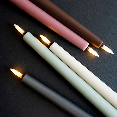 Uyuni Lighting LED stagelys 2 stk. sandstone H 25 cm