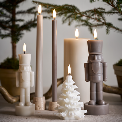 Uyuni Lighting LED stagelys 2 stk. sandstone H 25 cm