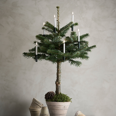 Uyuni Lighting LED juletræslys grøn 6 stk. H13,8 cm