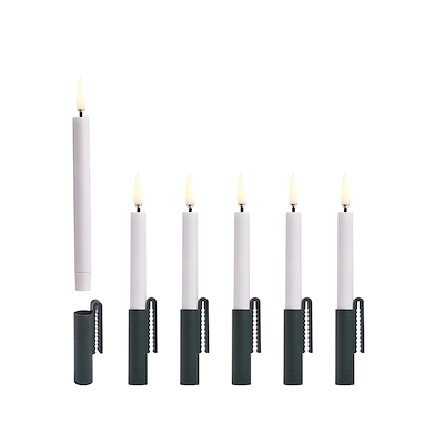 Uyuni Lighting LED juletræslys grøn 6 stk. H13,8 cm