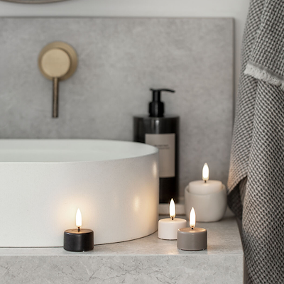 Uyuni Lighting LED fyrfadslys hvid H2,5 cm