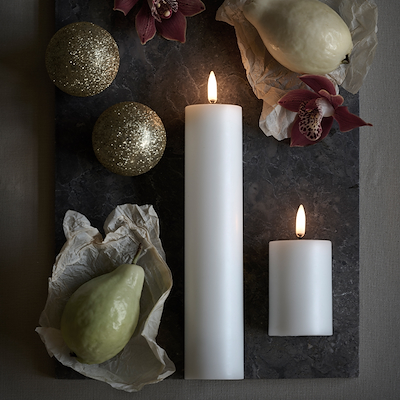 Uyuni Lighting LED fyrfadslys hvid H4,5 cm