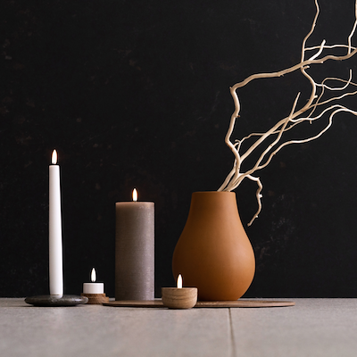 Uyuni Lighting LED fyrfadslys hvid Ø3,9cm