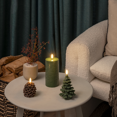 Uyuni Lighting LED bloklys oliven H15,2 cm