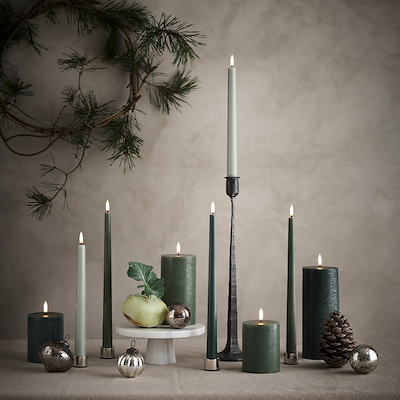 Uyuni Lighting LED bloklys oliven H20,3 cm