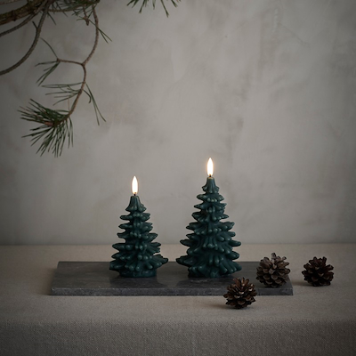 UYUNI LED juletræ mørkegrøn H15 cm
