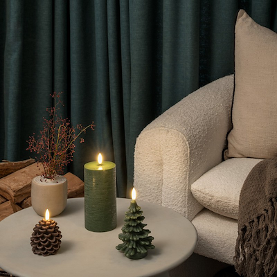 UYUNI LED juletræ mørkegrøn H15 cm