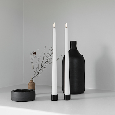 Uyuni Lighting LED stagelys slim 2 stk. hvid H32 cm