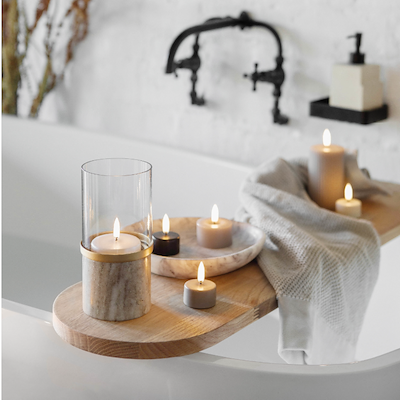 Uyuni Lighting LED fyrfadslys sand Ø 4 cm