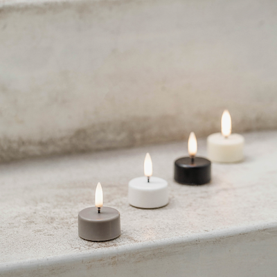 Uyuni Lighting LED fyrfadslys sand Ø 4 cm