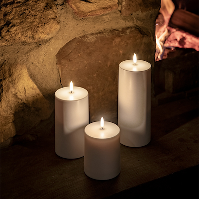 Uyuni Lighting Outdoor LED bloklys outdoor hvid H20 cm Ø8,4 cm