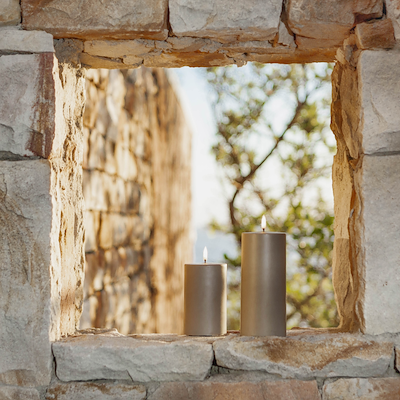 Uyuni Lighting Outdoor LED bloklys outdoor sandstone H20 cm