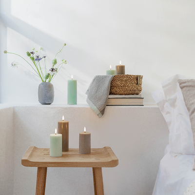 Uyuni Lighting LED bloklys støvet grøn H15,2 cm