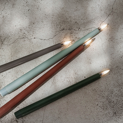 Uyuni Lighting LED stagelys 2 stk. oliven H 25 cm