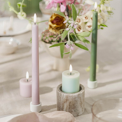 Uyuni Lighting LED stagelys 2 stk. oliven H25 cm