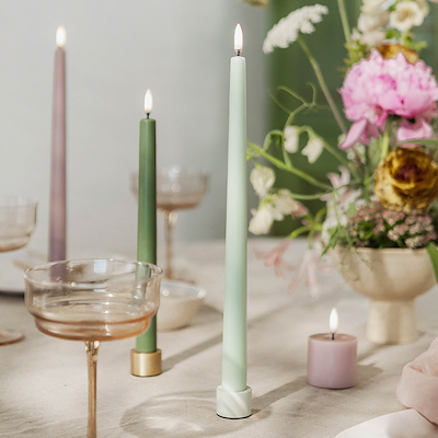 Uyuni Lighting LED stagelys 2 stk. oliven H25 cm