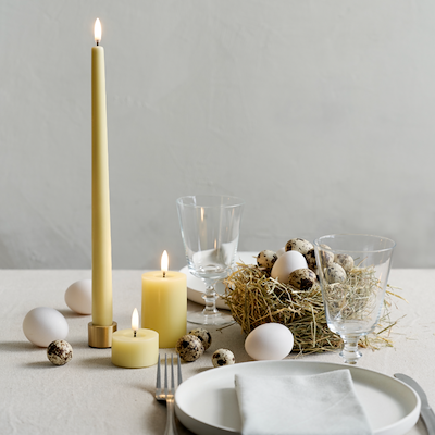 Uyuni Lighting LED stagelys lysegul H32 cm 2 stk.