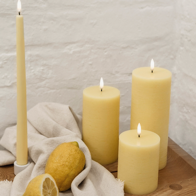 Uyuni Lighting LED stagelys lysegul H32 cm 2 stk.