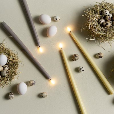 Uyuni Lighting LED stagelys sand H 32 cm 2 stk.