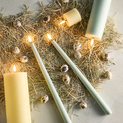 Uyuni Lighting LED stagelys støvet grøn H 32 cm 2 stk.